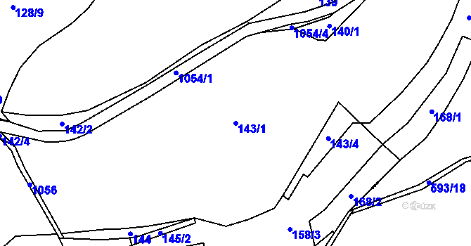 Parcela st. 143/1 v KÚ Luka, Katastrální mapa