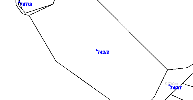 Parcela st. 742/2 v KÚ Luka, Katastrální mapa