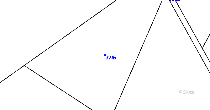 Parcela st. 77/5 v KÚ Luka, Katastrální mapa
