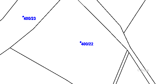 Parcela st. 400/22 v KÚ Luka, Katastrální mapa