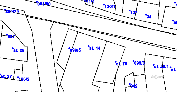 Parcela st. 44 v KÚ Luká, Katastrální mapa