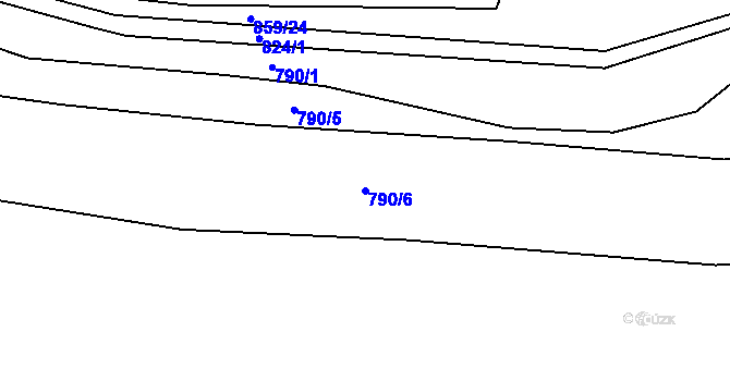 Parcela st. 790/6 v KÚ Luká, Katastrální mapa