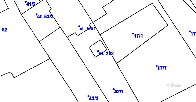 Parcela st. 212 v KÚ Luká, Katastrální mapa