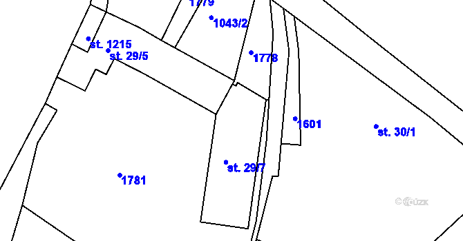 Parcela st. 29 v KÚ Luka nad Jihlavou, Katastrální mapa