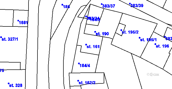Parcela st. 161 v KÚ Luka nad Jihlavou, Katastrální mapa