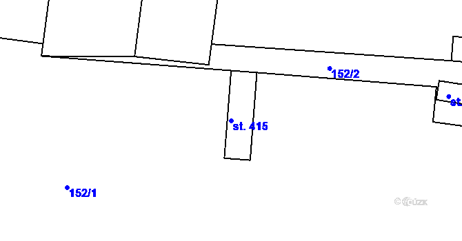 Parcela st. 415 v KÚ Luka nad Jihlavou, Katastrální mapa