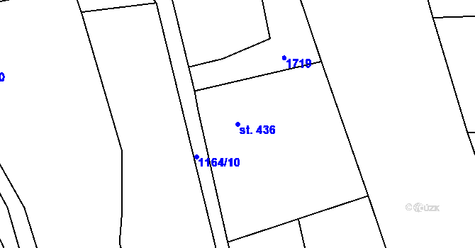 Parcela st. 436 v KÚ Luka nad Jihlavou, Katastrální mapa