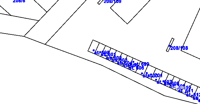 Parcela st. 601 v KÚ Luka nad Jihlavou, Katastrální mapa