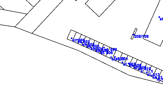 Parcela st. 602 v KÚ Luka nad Jihlavou, Katastrální mapa