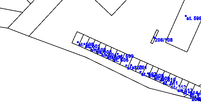 Parcela st. 604 v KÚ Luka nad Jihlavou, Katastrální mapa