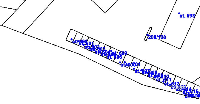 Parcela st. 605 v KÚ Luka nad Jihlavou, Katastrální mapa