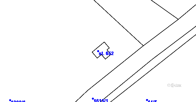 Parcela st. 652 v KÚ Luka nad Jihlavou, Katastrální mapa