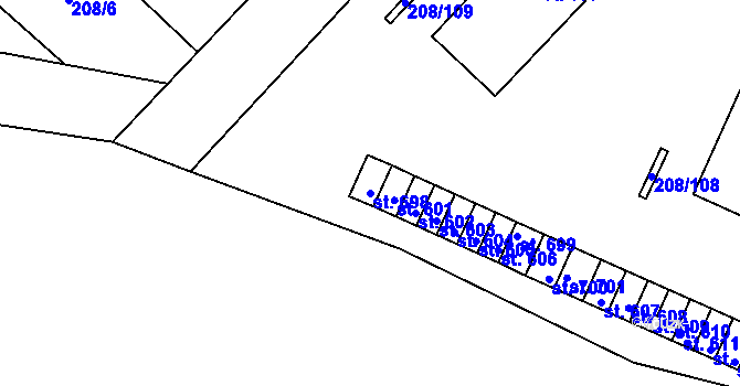 Parcela st. 698 v KÚ Luka nad Jihlavou, Katastrální mapa
