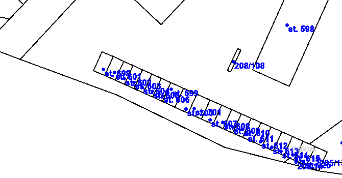 Parcela st. 699 v KÚ Luka nad Jihlavou, Katastrální mapa