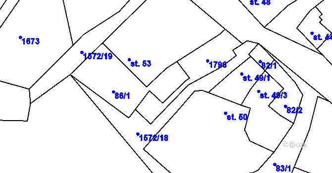 Parcela st. 85 v KÚ Luka nad Jihlavou, Katastrální mapa