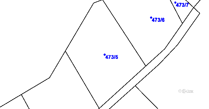 Parcela st. 473/5 v KÚ Luka nad Jihlavou, Katastrální mapa