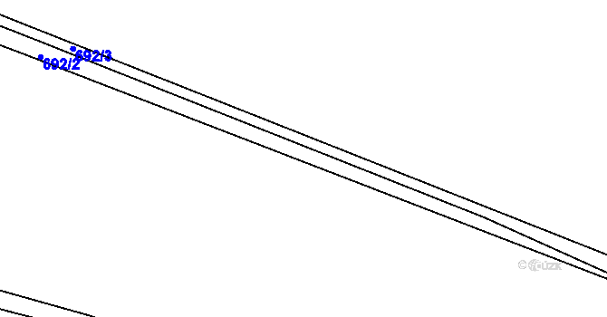 Parcela st. 692/1 v KÚ Luka nad Jihlavou, Katastrální mapa
