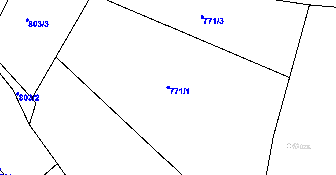 Parcela st. 771/1 v KÚ Luka nad Jihlavou, Katastrální mapa
