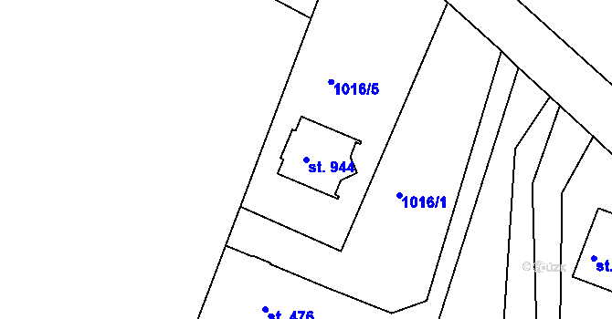 Parcela st. 944 v KÚ Luka nad Jihlavou, Katastrální mapa