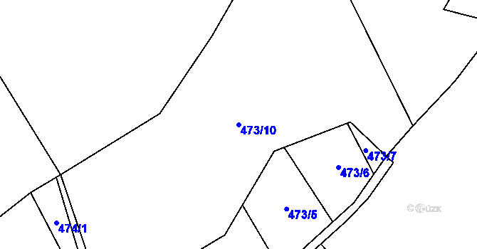 Parcela st. 473/10 v KÚ Luka nad Jihlavou, Katastrální mapa