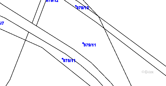 Parcela st. 979/11 v KÚ Luka nad Jihlavou, Katastrální mapa