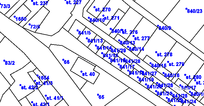 Parcela st. 841/15 v KÚ Luka nad Jihlavou, Katastrální mapa