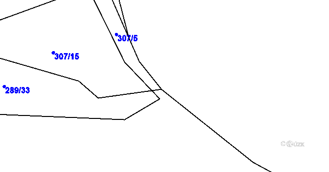 Parcela st. 306/4 v KÚ Luka nad Jihlavou, Katastrální mapa