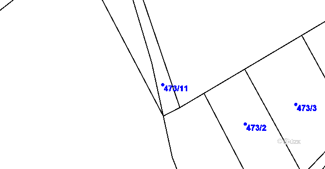 Parcela st. 473/11 v KÚ Luka nad Jihlavou, Katastrální mapa
