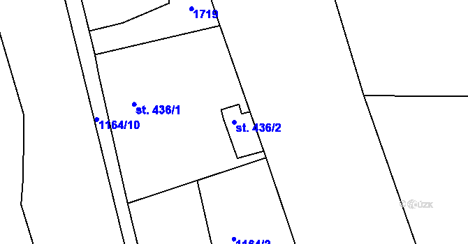 Parcela st. 436/2 v KÚ Luka nad Jihlavou, Katastrální mapa