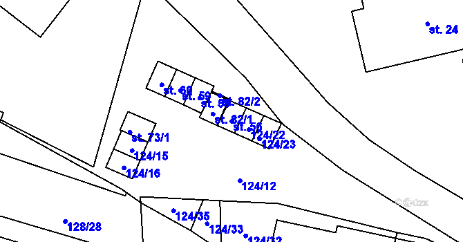 Parcela st. 56 v KÚ Otín nad Jihlavou, Katastrální mapa