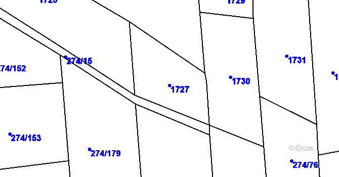 Parcela st. 127/4 v KÚ Otín nad Jihlavou, Katastrální mapa