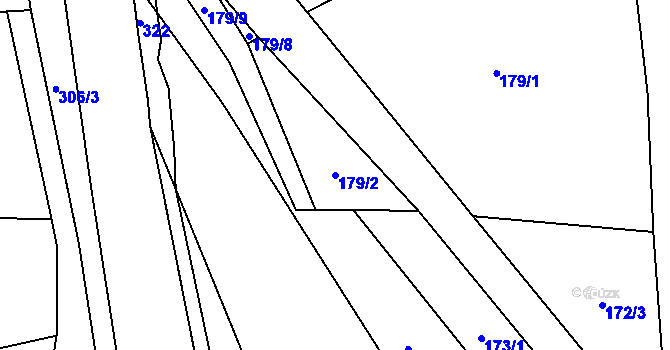 Parcela st. 179/2 v KÚ Otín nad Jihlavou, Katastrální mapa