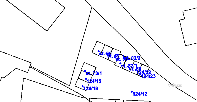 Parcela st. 60 v KÚ Otín nad Jihlavou, Katastrální mapa