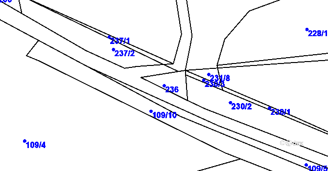 Parcela st. 236 v KÚ Otín nad Jihlavou, Katastrální mapa