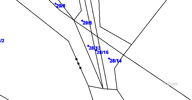 Parcela st. 28/16 v KÚ Otín nad Jihlavou, Katastrální mapa