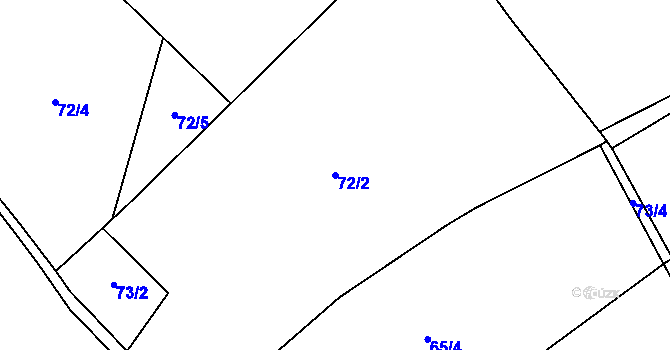 Parcela st. 72/2 v KÚ Otín nad Jihlavou, Katastrální mapa