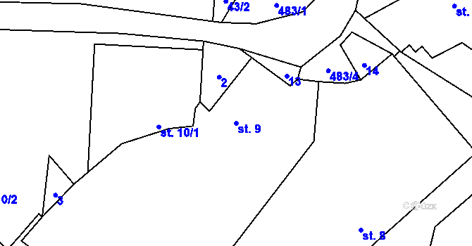 Parcela st. 9 v KÚ Předboř nad Jihlavou, Katastrální mapa