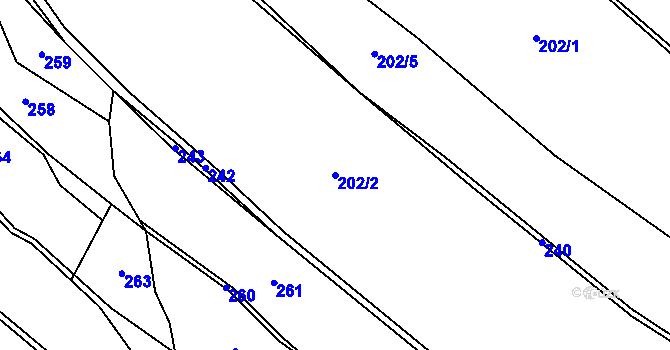Parcela st. 202/2 v KÚ Předboř nad Jihlavou, Katastrální mapa