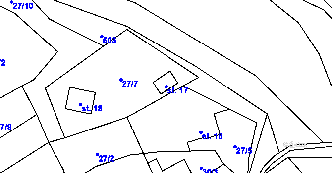 Parcela st. 17 v KÚ Předboř nad Jihlavou, Katastrální mapa