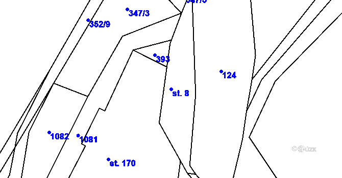 Parcela st. 8 v KÚ Svatoslav nad Jihlavou, Katastrální mapa