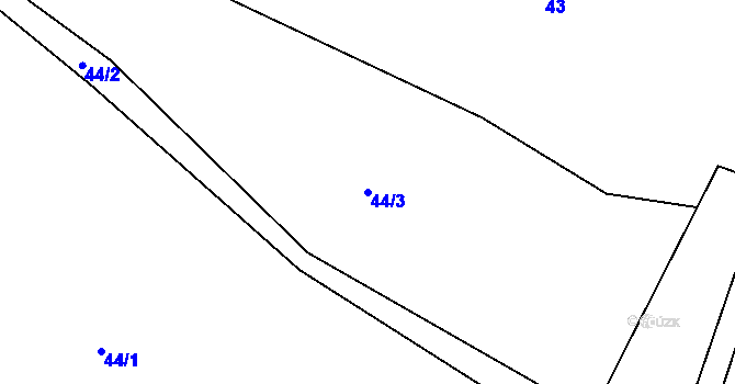 Parcela st. 44/3 v KÚ Svatoslav nad Jihlavou, Katastrální mapa