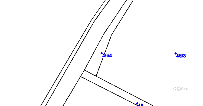 Parcela st. 46/4 v KÚ Svatoslav nad Jihlavou, Katastrální mapa
