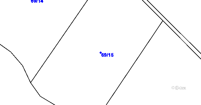 Parcela st. 69/15 v KÚ Svatoslav nad Jihlavou, Katastrální mapa