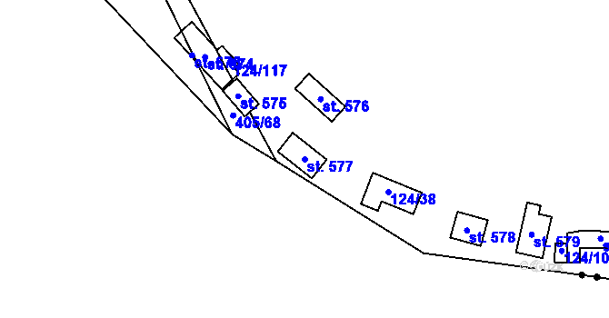 Parcela st. 577 v KÚ Luka pod Medníkem, Katastrální mapa