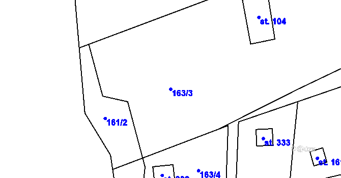 Parcela st. 163/3 v KÚ Luka pod Medníkem, Katastrální mapa