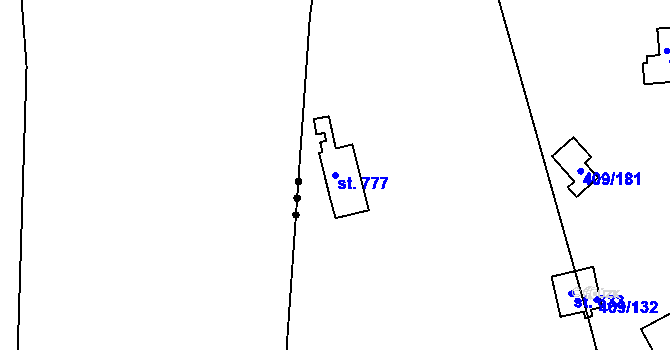 Parcela st. 777 v KÚ Luka pod Medníkem, Katastrální mapa