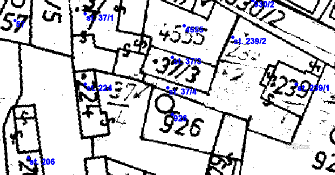 Parcela st. 37/4 v KÚ Lukavec u Pacova, Katastrální mapa