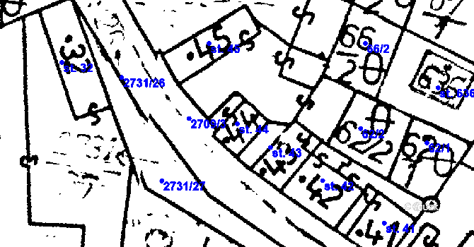 Parcela st. 44 v KÚ Lukavec u Pacova, Katastrální mapa