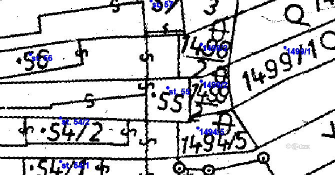 Parcela st. 55 v KÚ Lukavec u Pacova, Katastrální mapa
