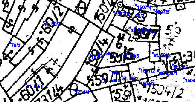 Parcela st. 59/4 v KÚ Lukavec u Pacova, Katastrální mapa